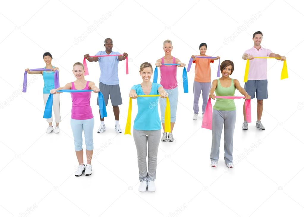 Multi-Ethnic People Exercising