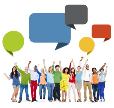 insanlarla konuşma balonları