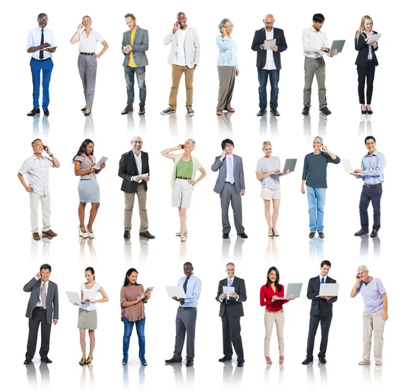 Group of People with Digital Devices — Stock Photo, Image