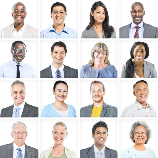 Retrato de gente de negocios multiétnica diversa — Foto de Stock
