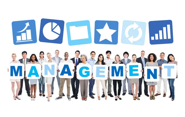 Business People Holding Word Management — Stock Photo, Image