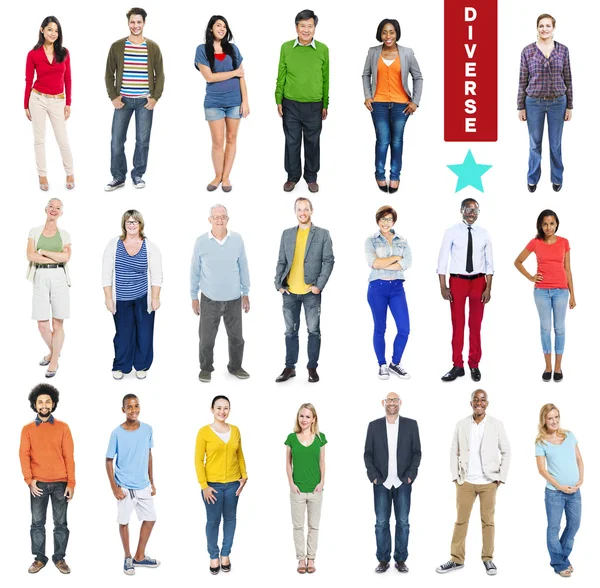 Multiethnic Diverse Colorful People — Stock Photo, Image