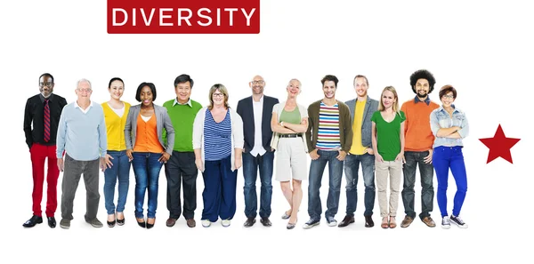 Multiethnic Diverse Colorful People — Stock Photo, Image