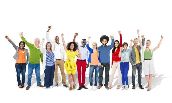 Group of People Hands Raising — Stock Photo, Image