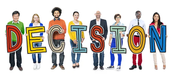 People Holding Decision Letter — Stock Photo, Image