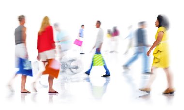 Busy People Shopping clipart