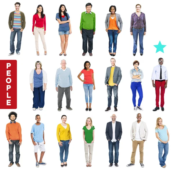 Diverse Colorful People — Stock Photo, Image