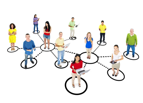 Casual Diverse People and Connection Concepts — Stock Photo, Image
