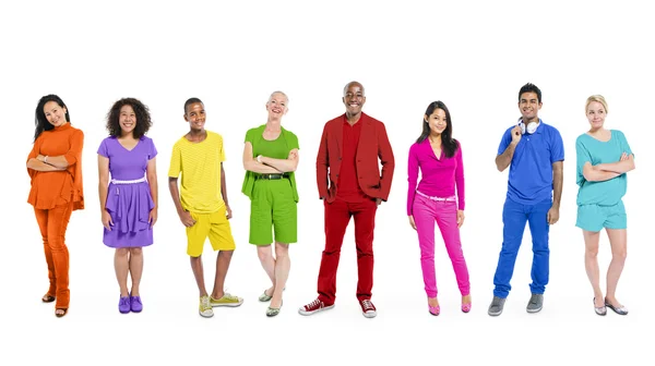Diverse multi-etnisch kleurrijke mensen — Stockfoto