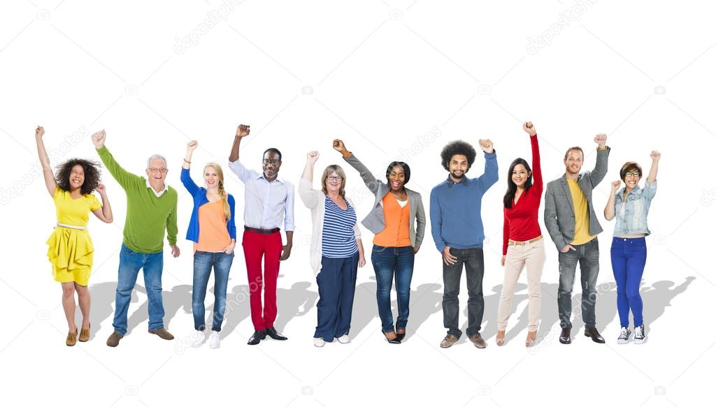 People with Arms Raised