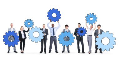 dişli sembolleri holding iş adamları