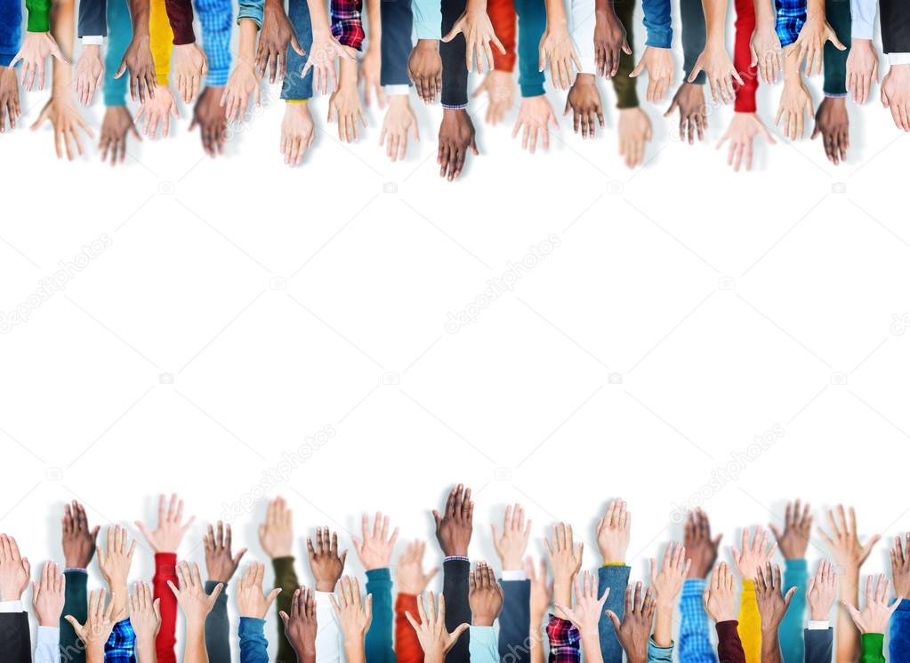 Group of Hands Raised