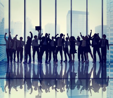 İş insanlar kutlama başarı