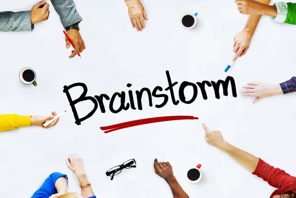 Az emberek és a Brainstorm fogalmak — Stock Fotó