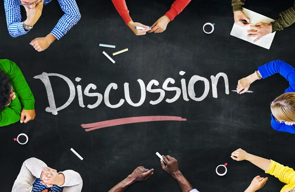 Persone e concetto di discussione — Foto Stock