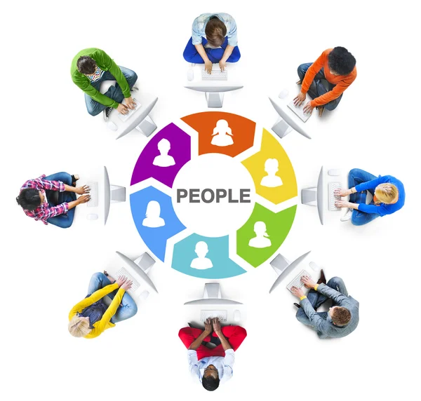 Persone Social Networking — Foto Stock