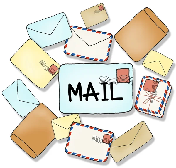 Maile i komunikacja koncepcje — Zdjęcie stockowe