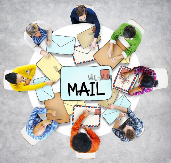 Mail koncepció emberek csoportja — Stock Fotó