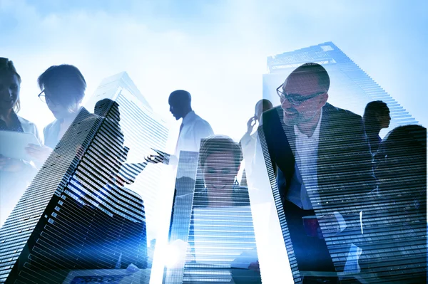 Business People Silhouettes — Stock Photo, Image