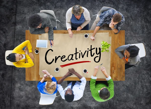 People Discussing About Creativity — Stock Photo, Image