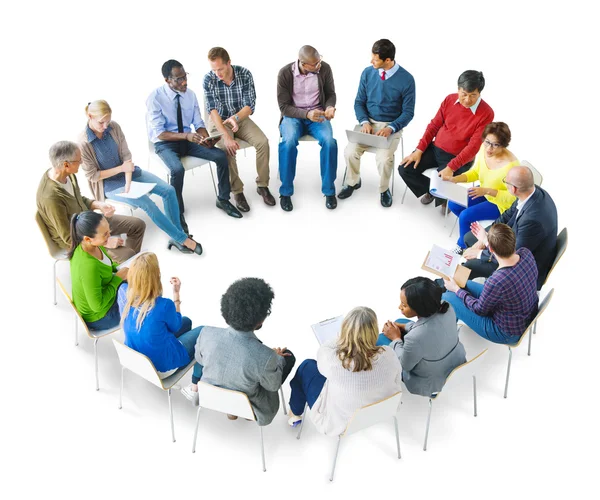 Grupo de Pessoas Brainstorming — Fotografia de Stock