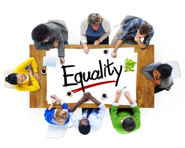 People Brainstorming about Equality Concept clipart