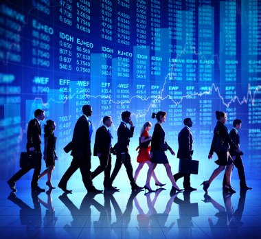 İş adamları ve borsa kavramı