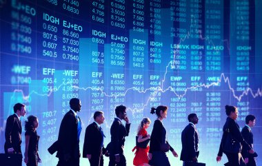 İş adamları ve borsa kavramı