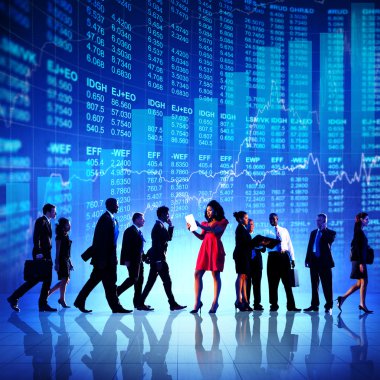 İş adamları ve borsa kavramı