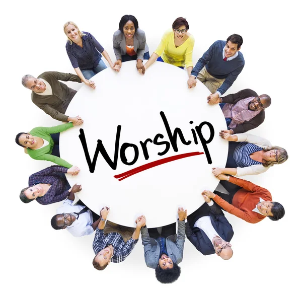 Manusia dan Ibadah Konsep — Stok Foto