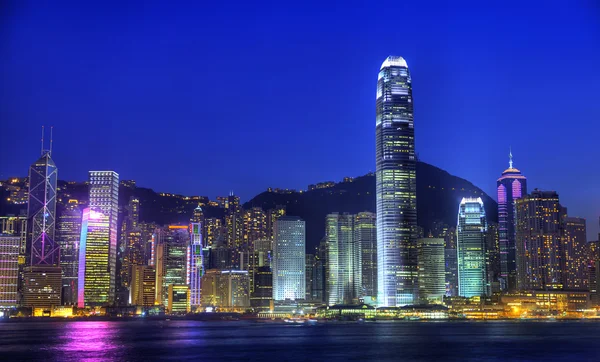 Hong kong stad på natten — Stockfoto