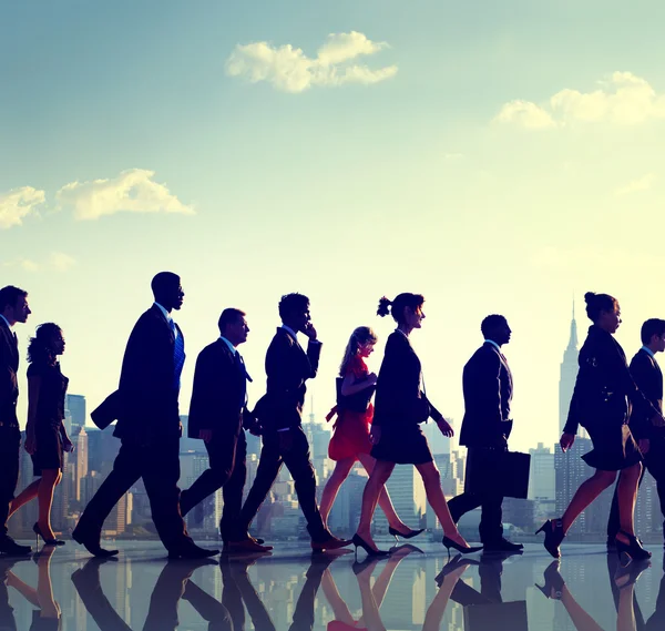 Business People walking in New York — Stock Photo, Image