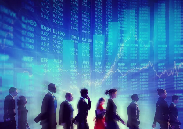 Business People and Stock Market Concept — Stock Photo, Image