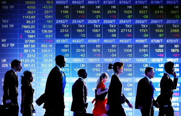 Pessoas de negócios e conceito de mercado de ações — Fotografia de Stock