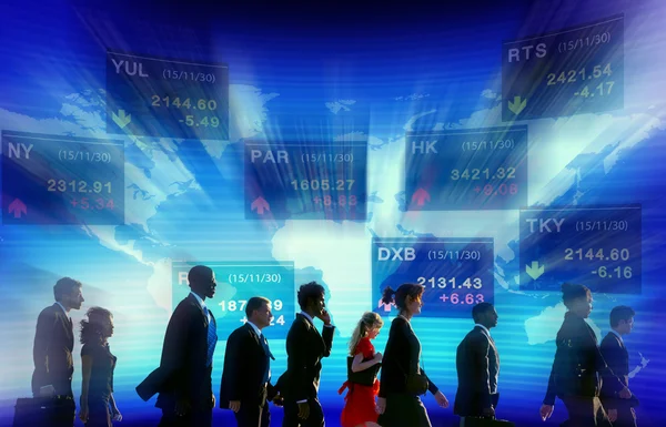 Business People and Stock Market Concept — Stock Photo, Image