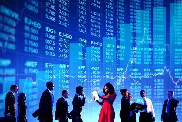 Business People and Stock Market Concept — Stock Photo, Image