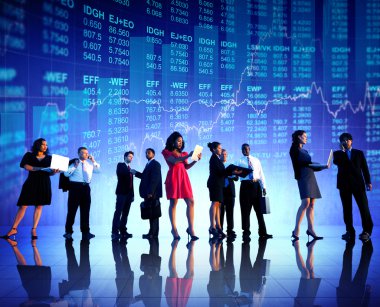 İş adamları ve borsa kavramı