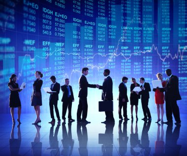 İş adamları ve borsa kavramı