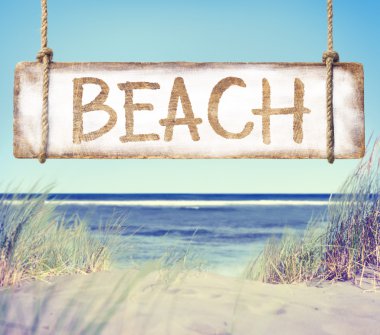 Tahta üye Beach kelime