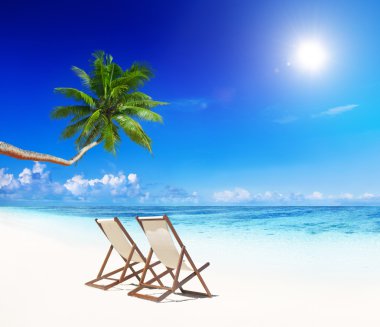 Cennet plaj ve plaj sandalyeleri