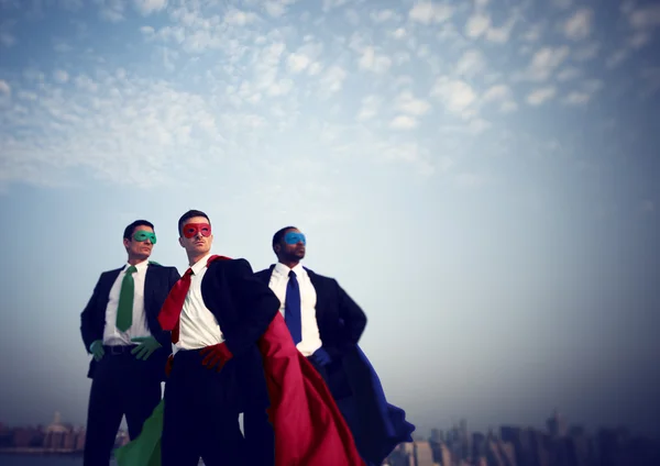 Businessmen Corporate Superheroes — Stock Photo, Image