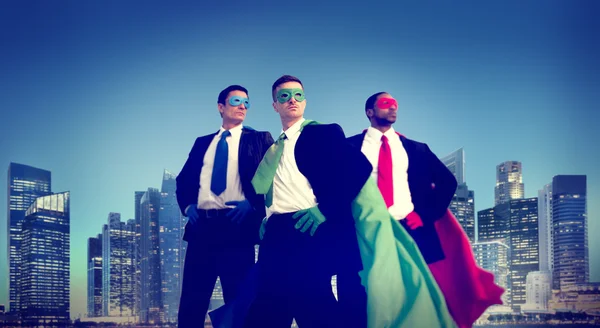 Superhero Businessmen in New York — Stock Photo, Image