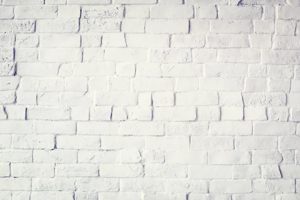 Parede de tijolo pintado branco — Fotografia de Stock