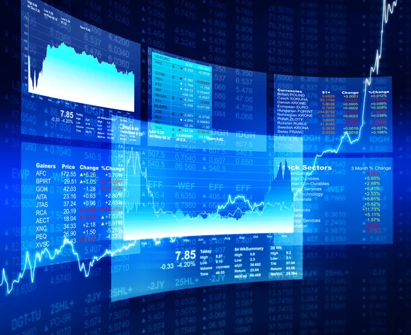 Gráfico de datos financieros —  Fotos de Stock