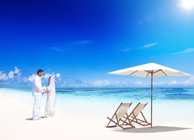 Çift evlilik kumsalda Başlarken