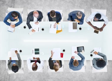 Grup toplantısında iş adamları