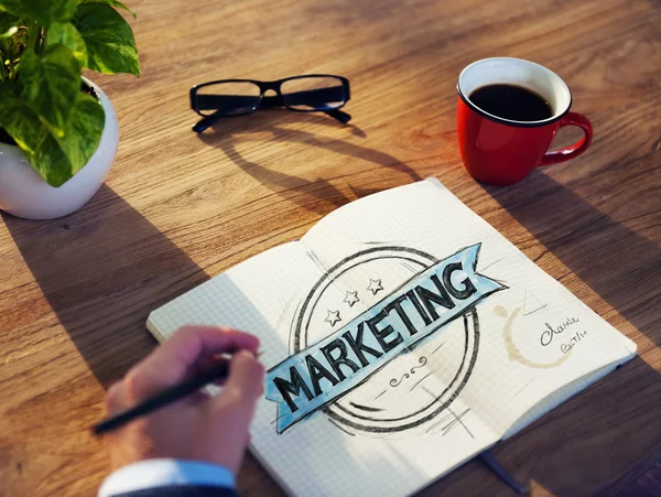 Man with Marketing Concept — Stock Photo, Image