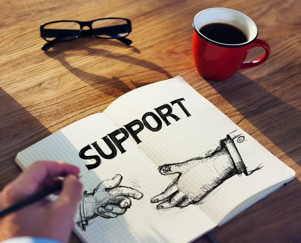 Man and Support Concepts — Stock Photo, Image