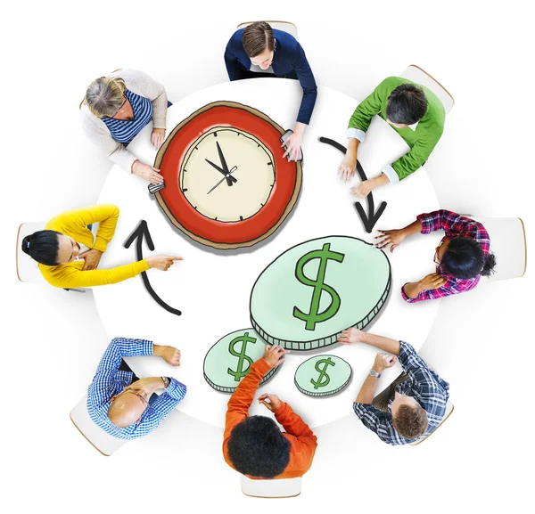 People with Time and Money Concept — Stock Photo, Image