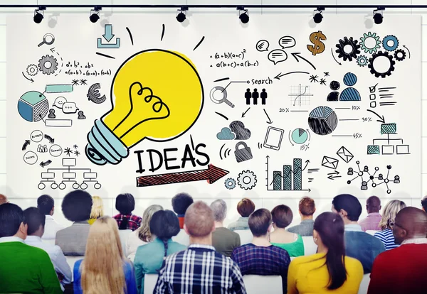 Menschen im Seminar mit Ideenkonzept — Stockfoto